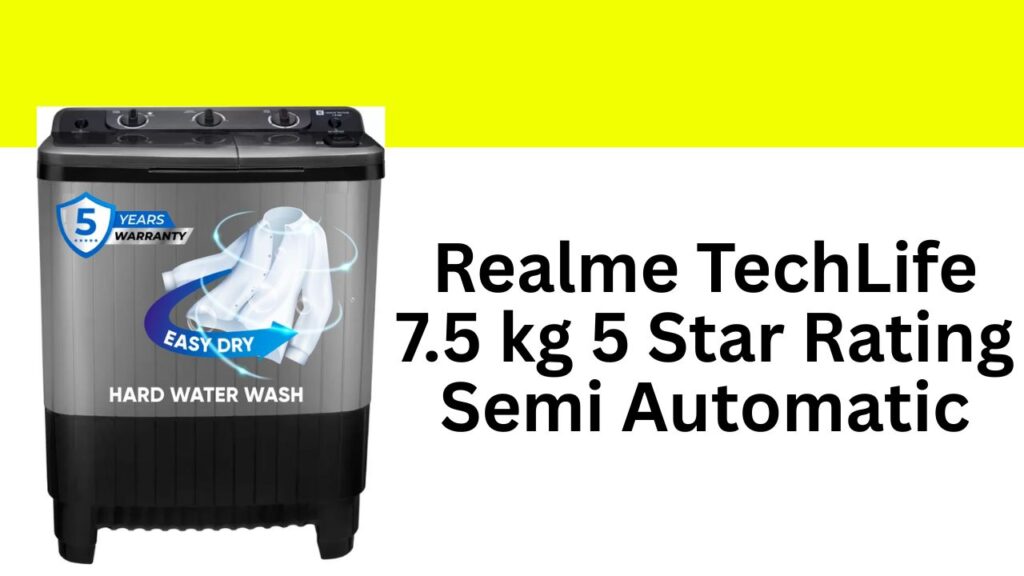 realme TechLife 7.5 kg 5 Star Rating Semi Automatic
