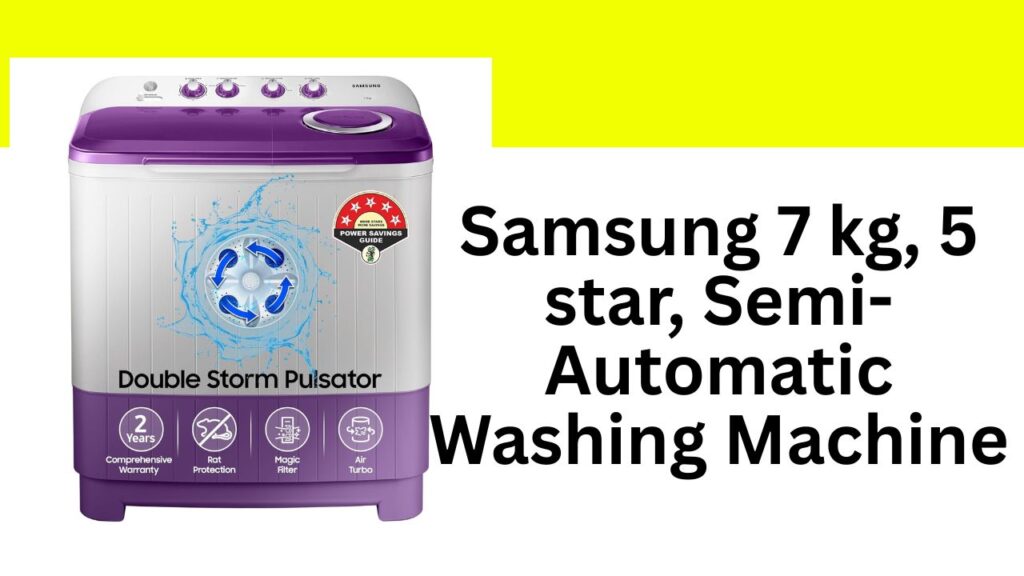 
Samsung 7 kg, 5 star, Semi-Automatic Washing Machine